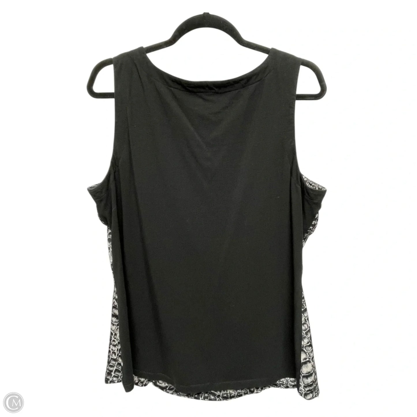 Top Sleeveless By Ann Taylor In Black & White, Size: Xl