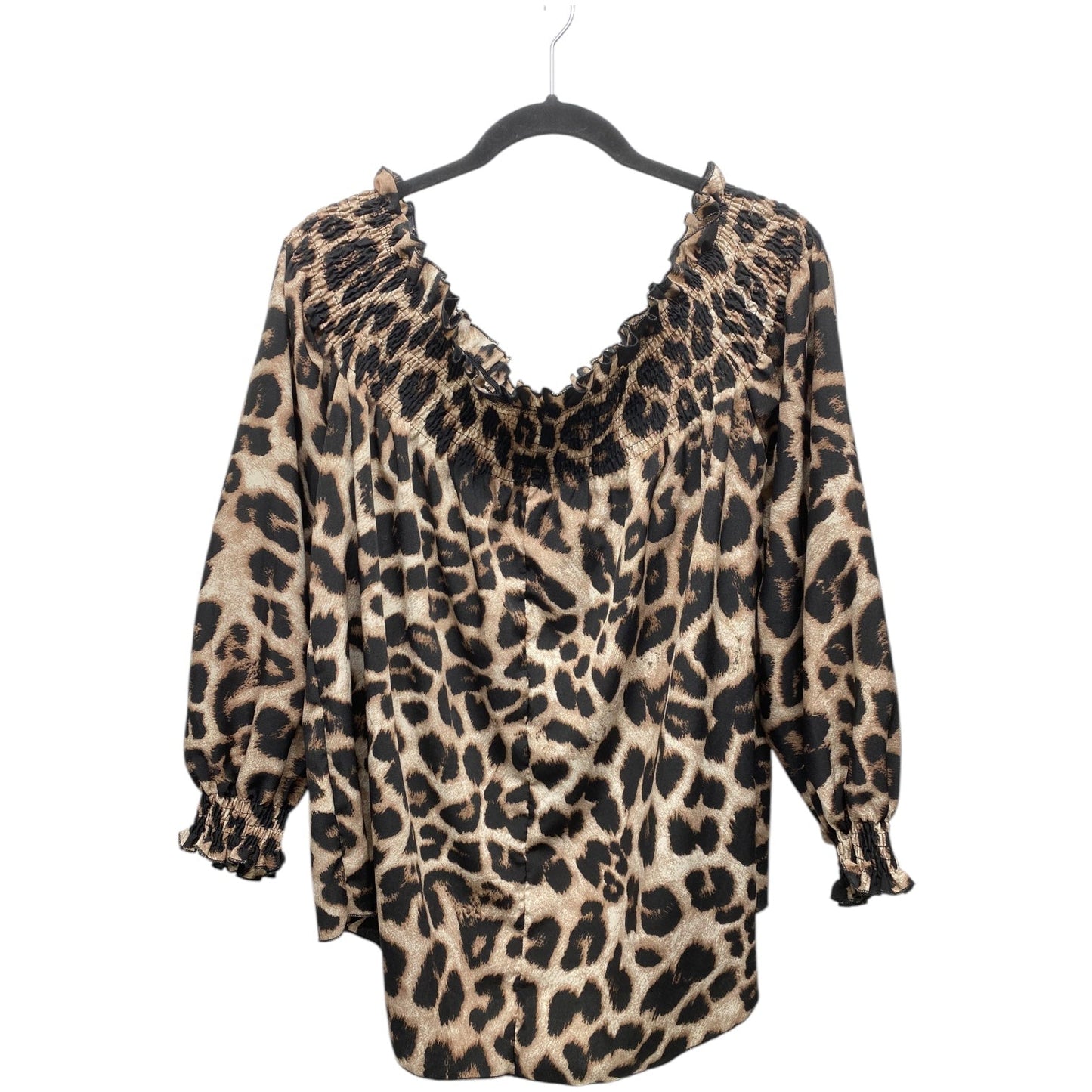 Top Long Sleeve By Clothes Mentor In Animal Print, Size: 2x