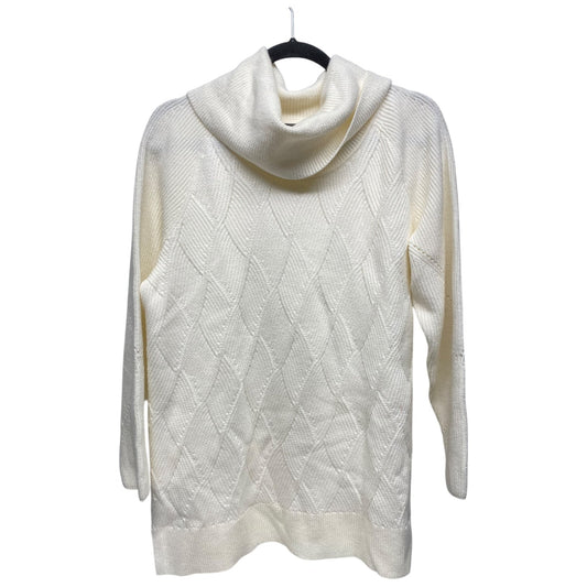 Sweater By Talbots In White, Size: 1x