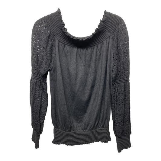 Top Long Sleeve By Clothes Mentor In Black, Size: M