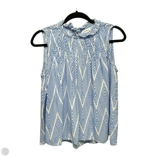 Top Sleeveless By Thml In Blue & White, Size: L