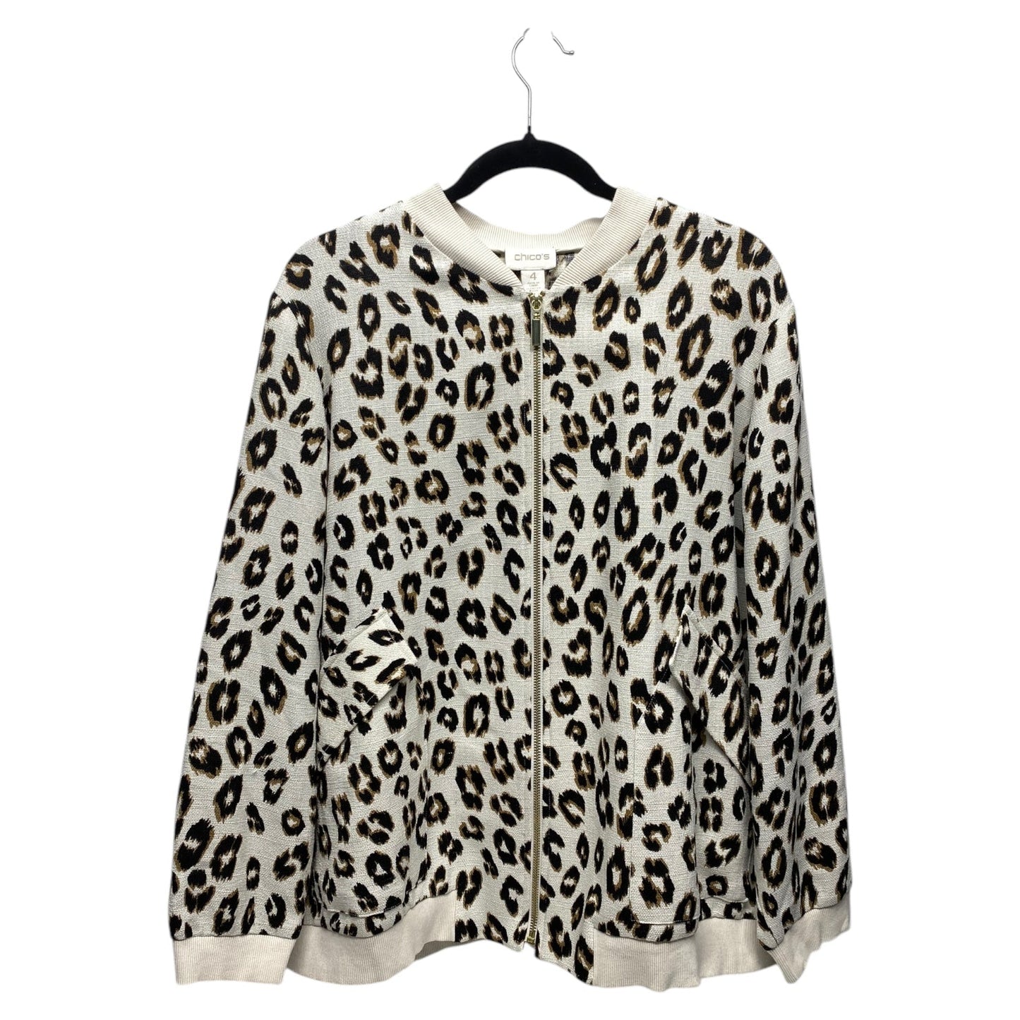 Jacket Other By Chicos In Animal Print, Size: Xxl