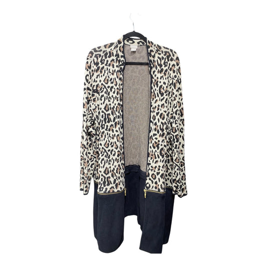 Cardigan By Chicos In Animal Print, Size: Xxl