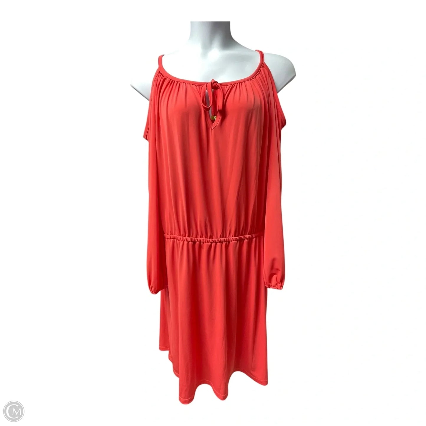 Dress Casual Midi By Michael By Michael Kors In Red, Size: 1x