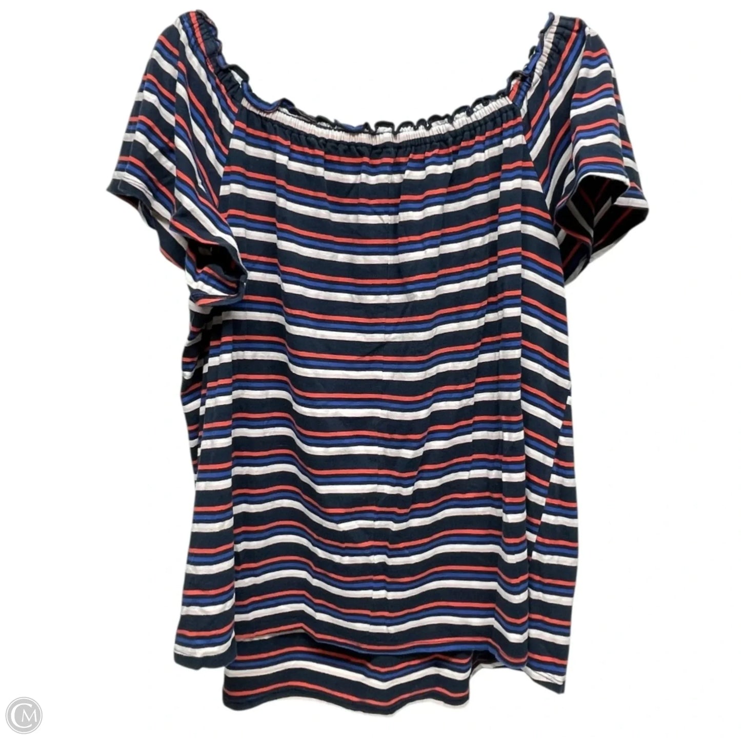 Top Short Sleeve By Lane Bryant In Striped Pattern, Size: 1x