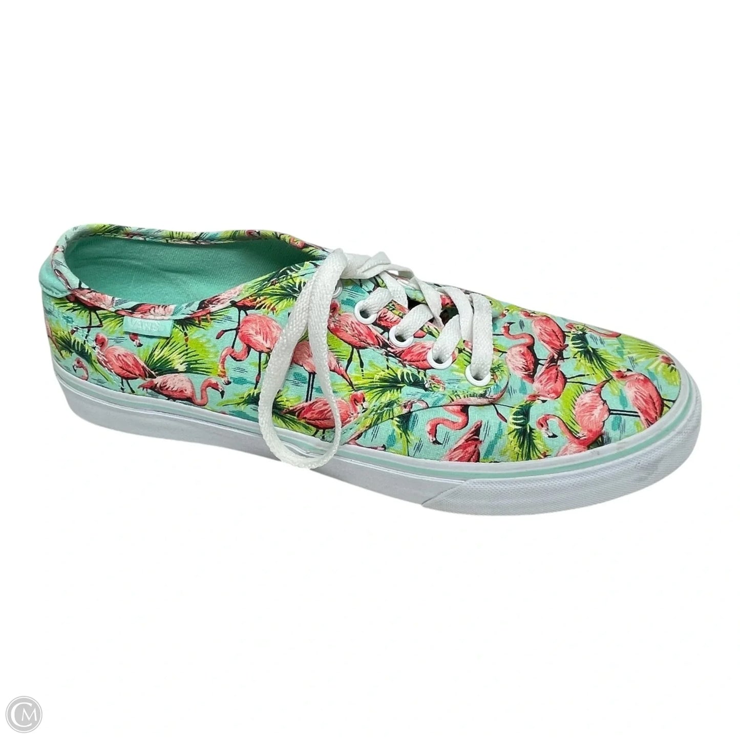 Shoes Sneakers By Vans In Green & Pink, Size: 10