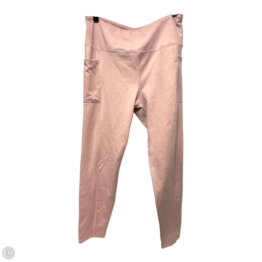 Athletic Leggings By Adrienne Vittadini In Pink, Size: Xl