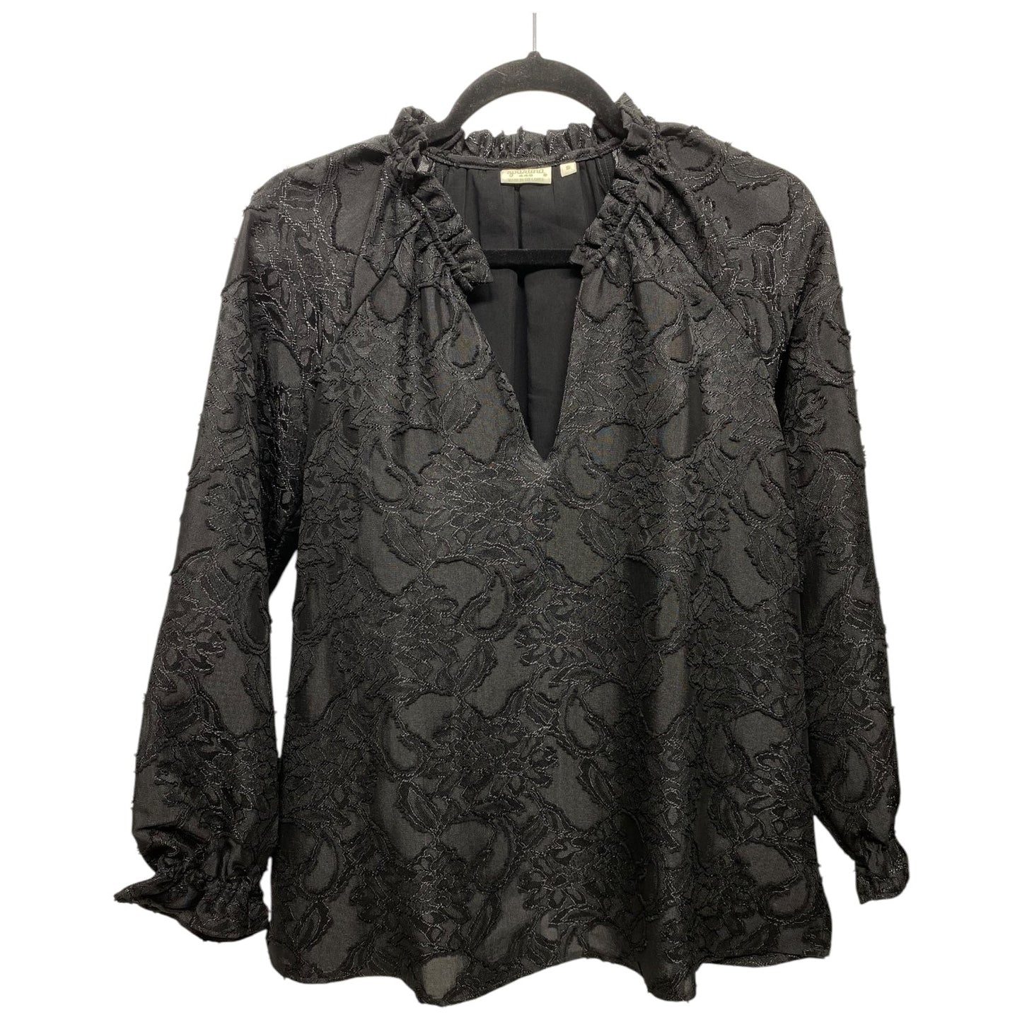 Top Long Sleeve By Spartina In Black, Size: S