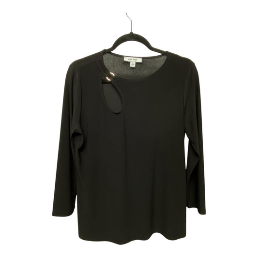 Top Long Sleeve By Nine West In Black, Size: M