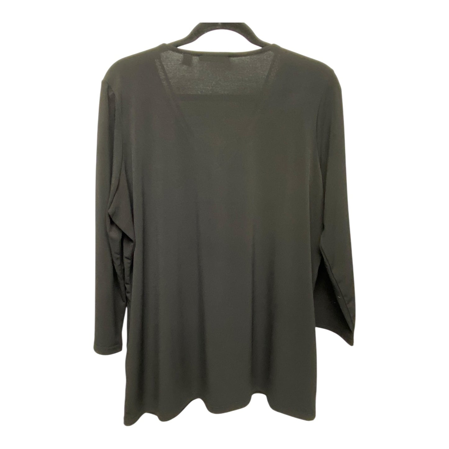 Top Long Sleeve By Sunny Leigh In Black, Size: M