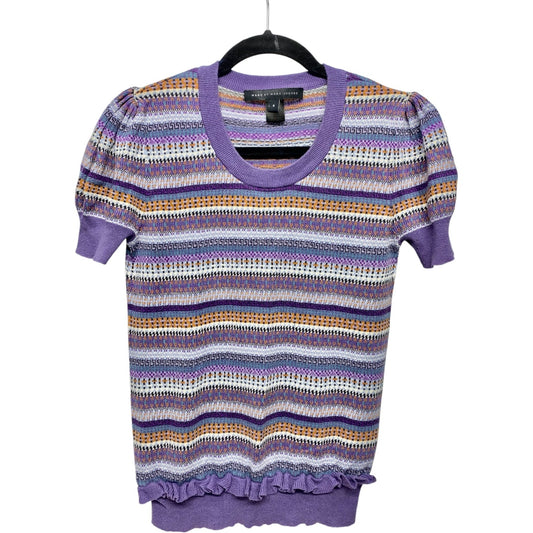 Top Short Sleeve Designer By Marc By Marc Jacobs In Purple, Size: S