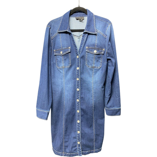 Jacket Denim By International Concepts In Blue Denim, Size: L