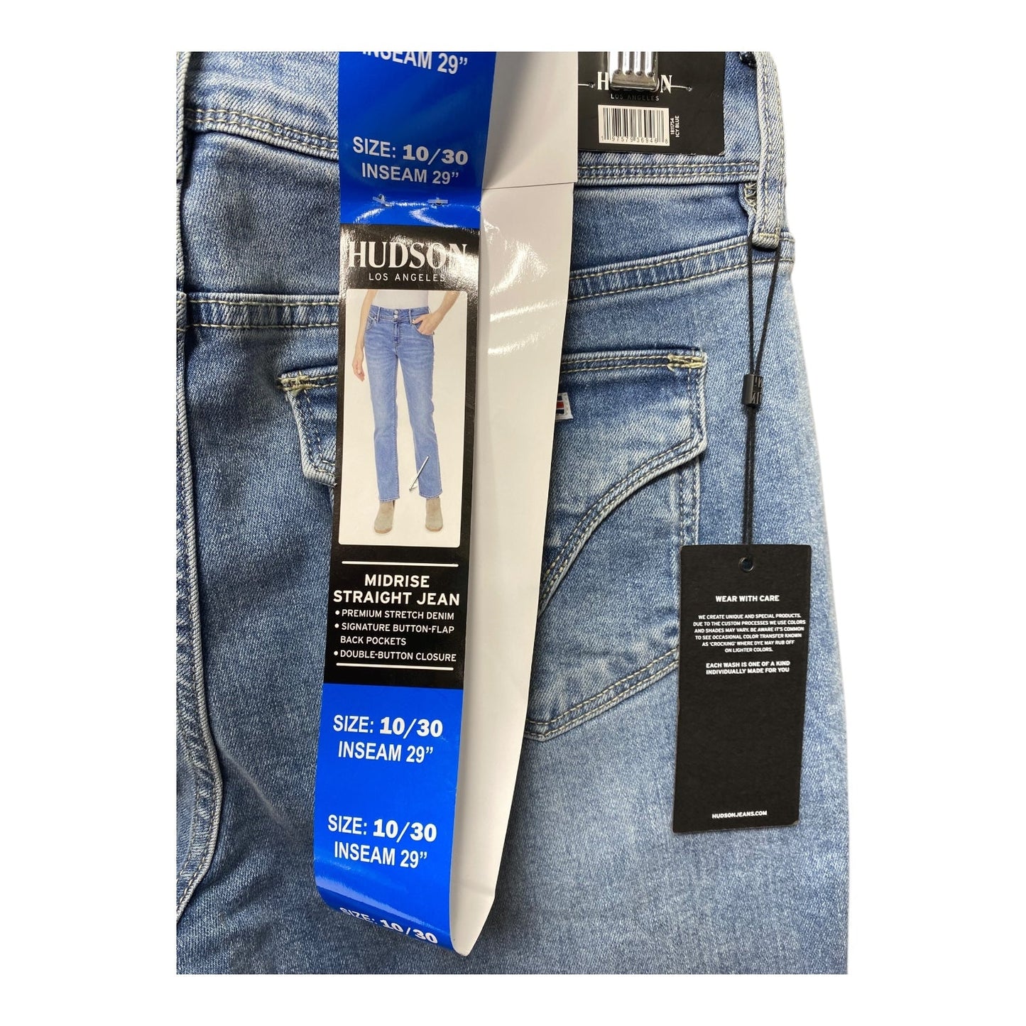 Jeans Straight By Hudson In Blue, Size: 10