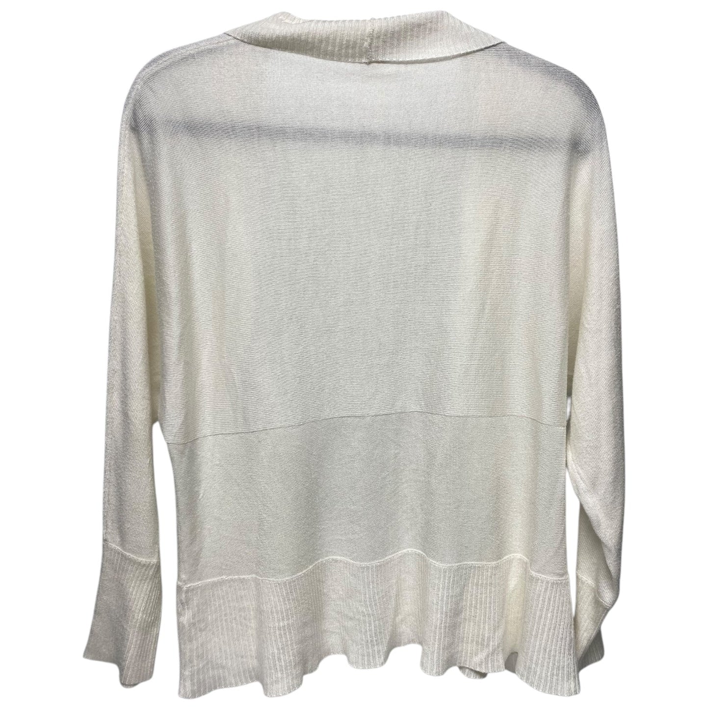 Sweater Cardigan By Liz Claiborne In White, Size: M