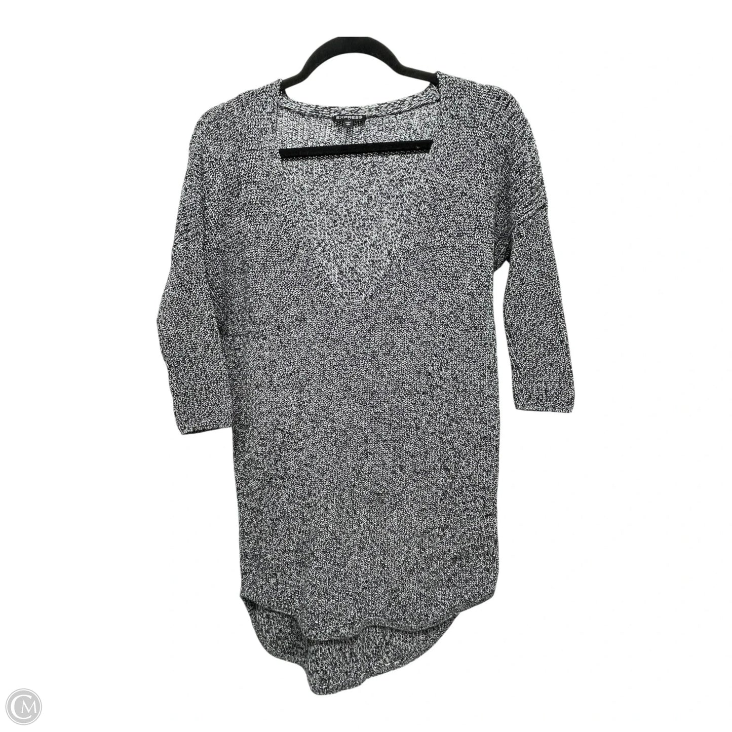 Sweater By Express In Black & White, Size: Sp