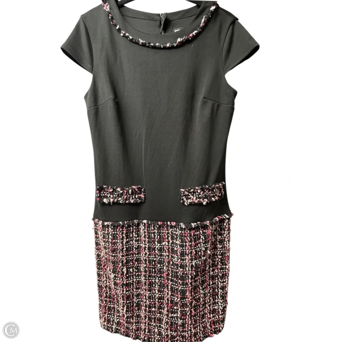 Dress Designer By Karl Lagerfeld In Black & Pink, Size: 8