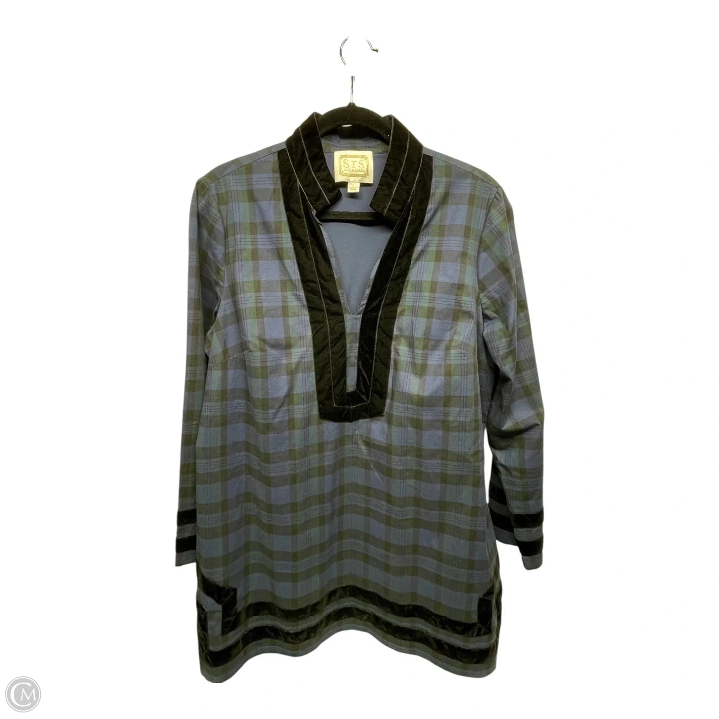 Top Long Sleeve By Sail To Sable In Plaid Pattern, Size: L