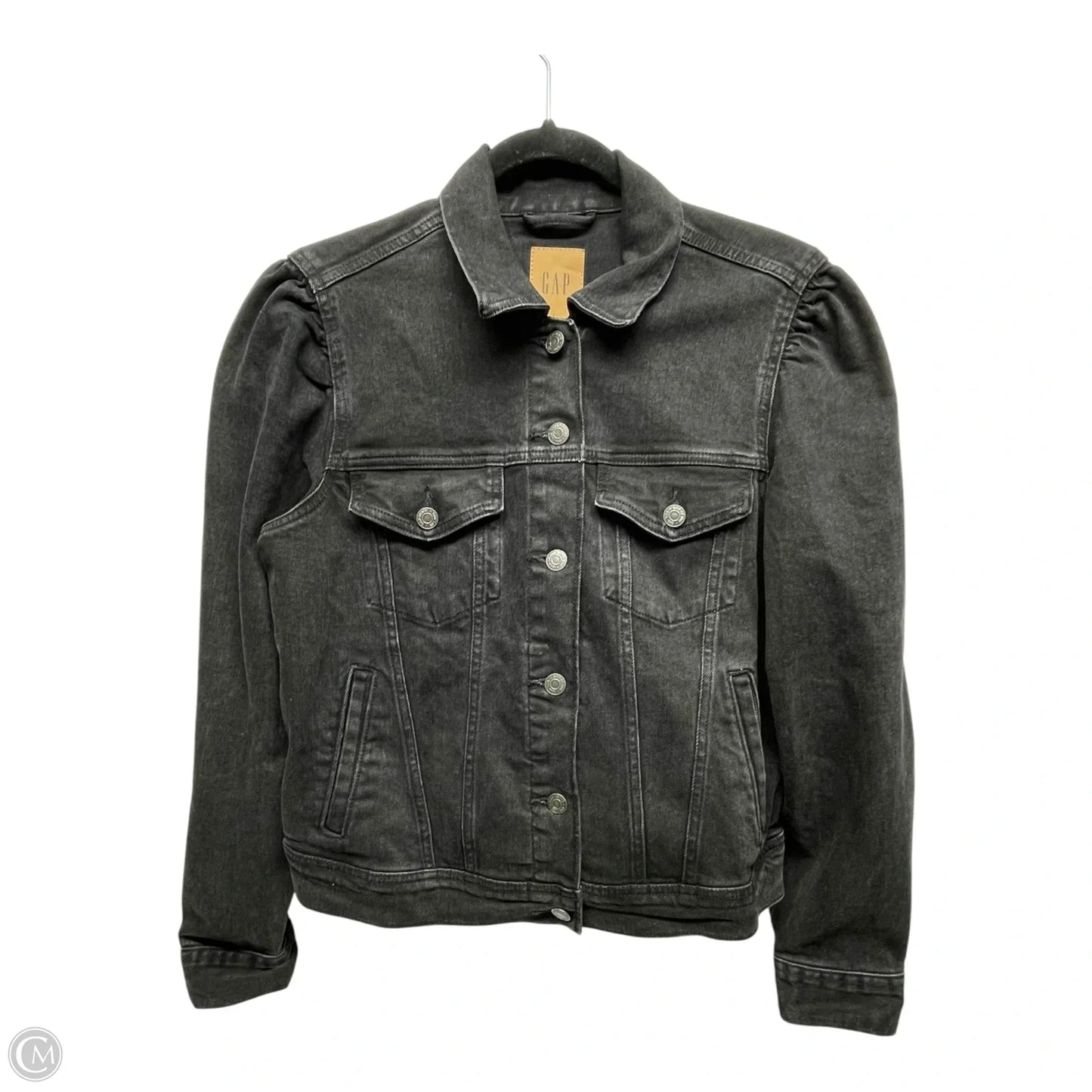 Jacket Denim By Gap In Black Denim, Size: L