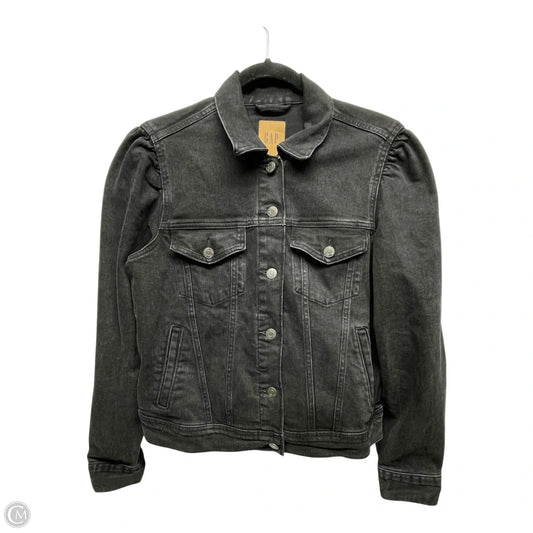 Jacket Denim By Gap In Black Denim, Size: L