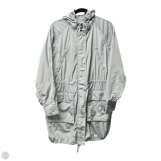 Jacket Windbreaker By Gap In Grey, Size: S