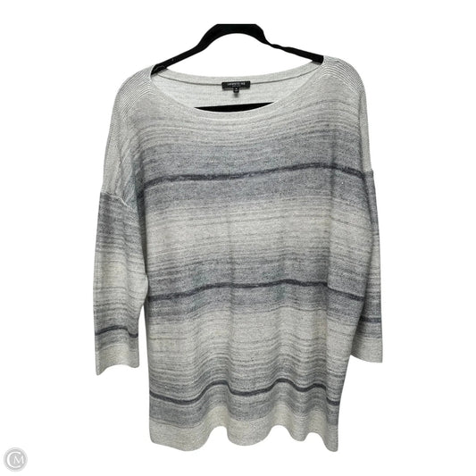 Sweater Designer By Lafayette 148 In Cream & Grey, Size: M