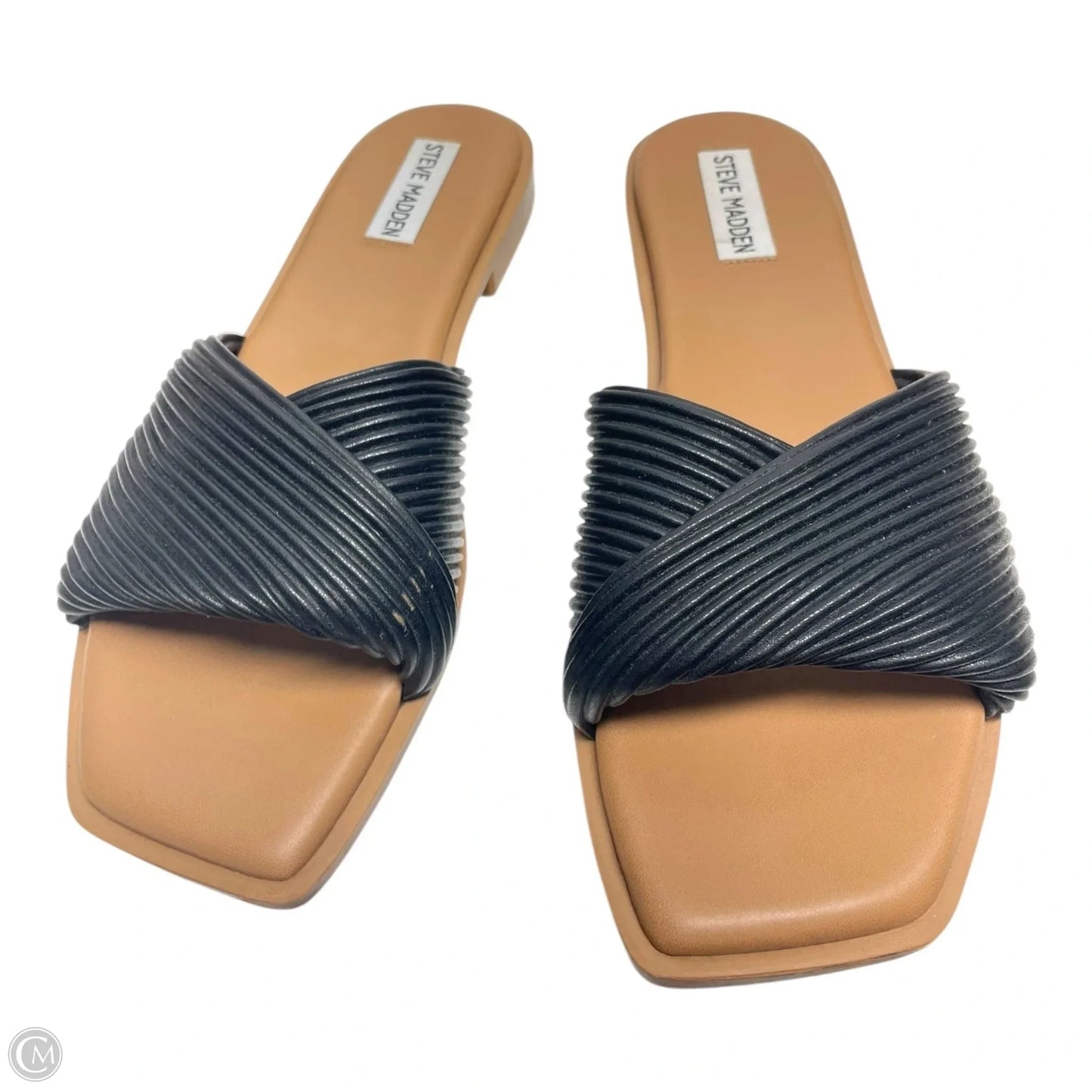 Sandals Flats By Steve Madden In Black & Brown, Size: 8.5