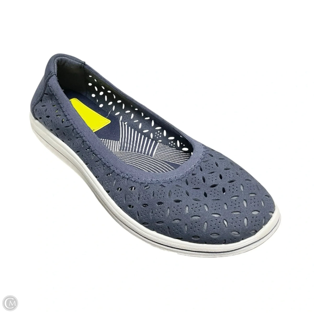 Shoes Flats By Clarks In Navy, Size: 7