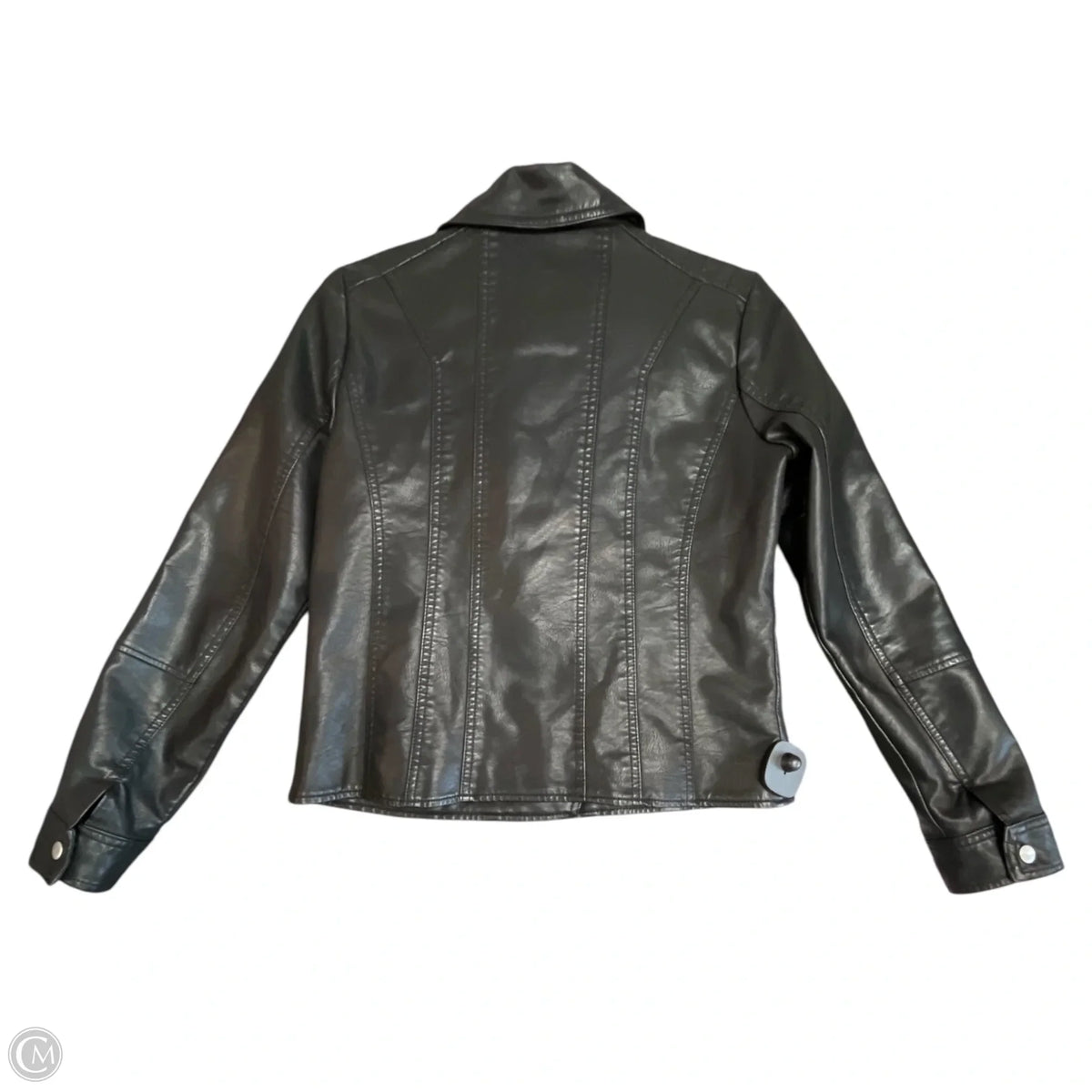 Jacket Moto Leather By Baccini In Black, Size: M