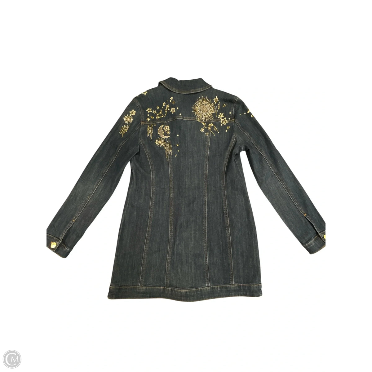Jacket Denim By Chicos In Blue Denim, Size: 0