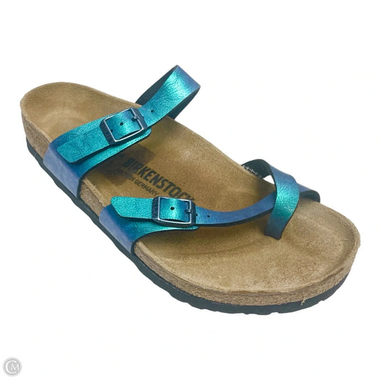 Sandals Flats By Birkenstock In Blue, Size: 9.5