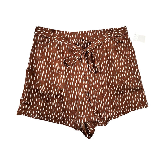 Shorts By Blue Rain In Brown & White, Size:L