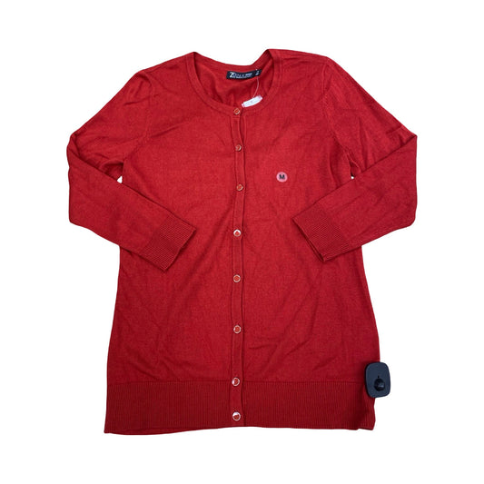 Sweater Cardigan By 7th Ave In Red, Size:M