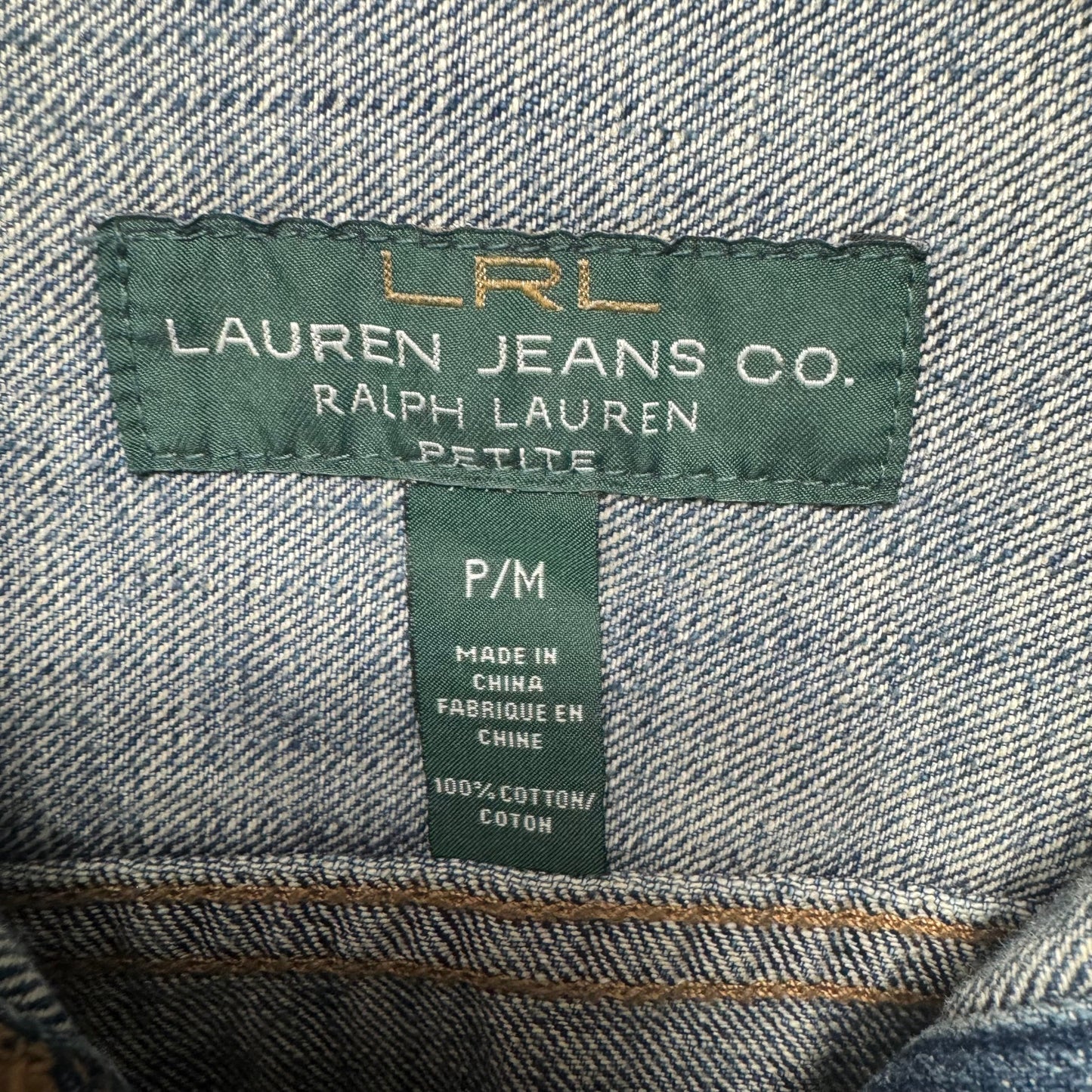 Jacket Denim By Lauren By Ralph Lauren In Blue Denim, Size: M Petite