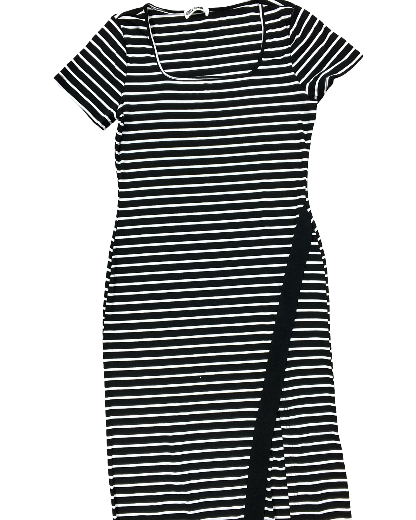 Dress Casual Maxi By Clothes Mentor In Black & White, Size:L