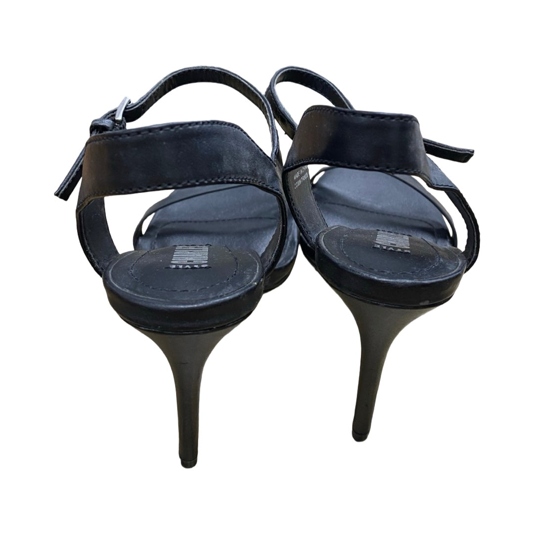 Sandals Heels Stiletto By Cmc In Black, Size:7