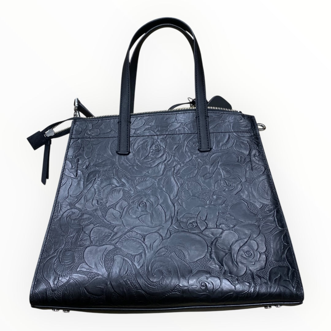 Handbag Leather By Calvin Klein In Black, Size:Medium