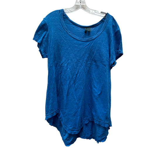 Top Ss Basic By Left Of Center In Blue, Size:Xl