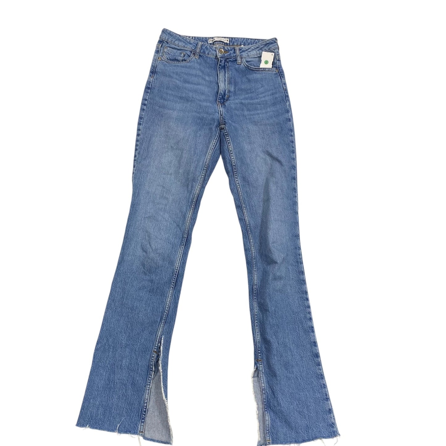 Jeans Boot Cut By Zara In Blue Denim, Size:4