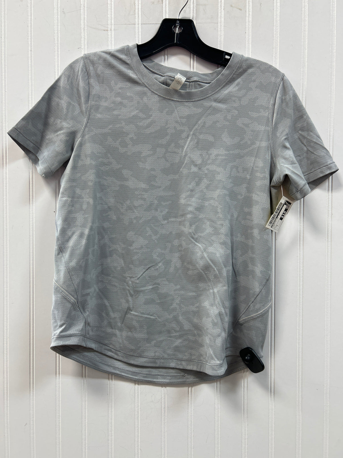 Athletic Top Ss By Lululemon In Grey, Size:6