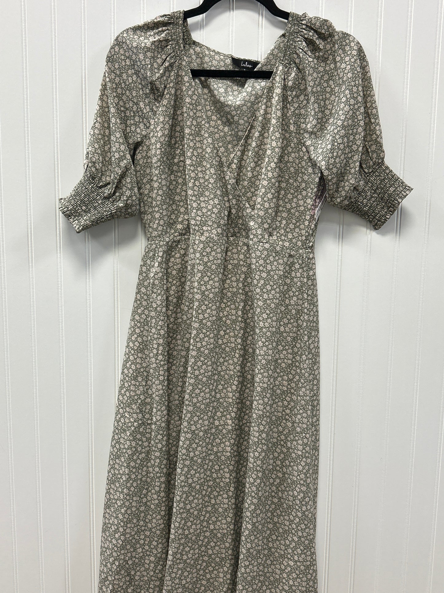 Dress Casual Maxi By Lulus In Cream & Green, Size:S