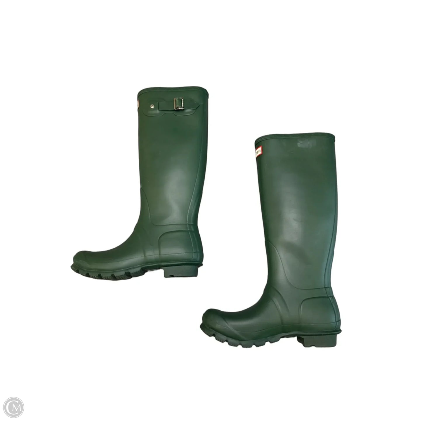 Boots Designer By Hunter In Green, Size: 7
