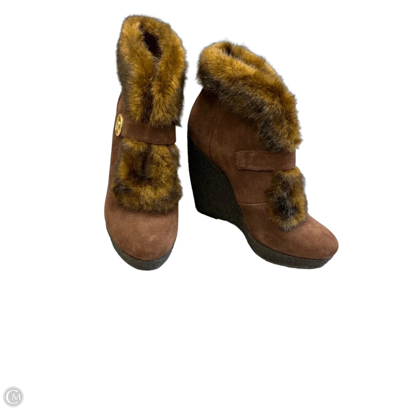 Boots Ankle Heels By Michael By Michael Kors In Brown, Size: 7