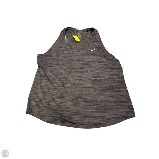 Athletic Tank Top By Nike Apparel In Grey, Size: Xl