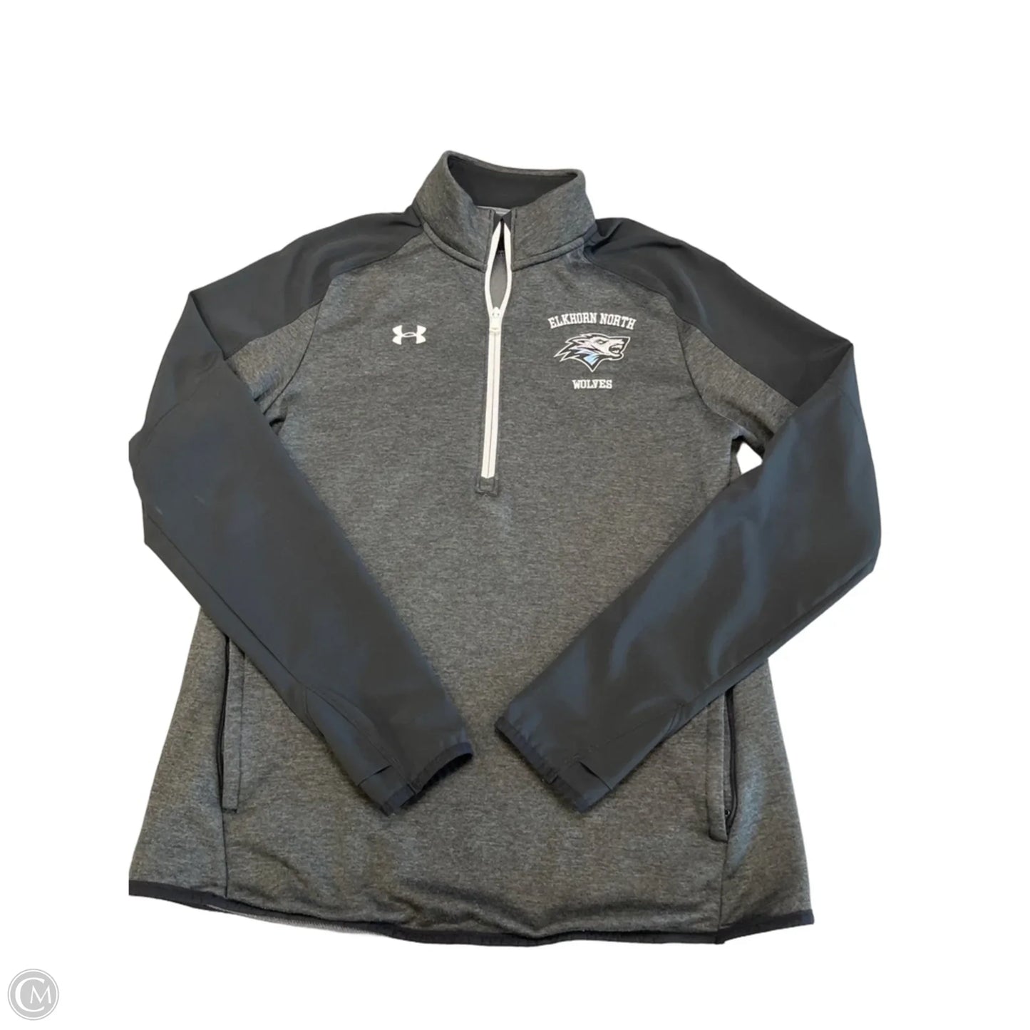 Athletic Jacket By Under Armour In Grey, Size: L
