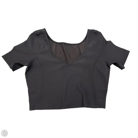 Athletic Top Short Sleeve By Lululemon In Black, Size: S