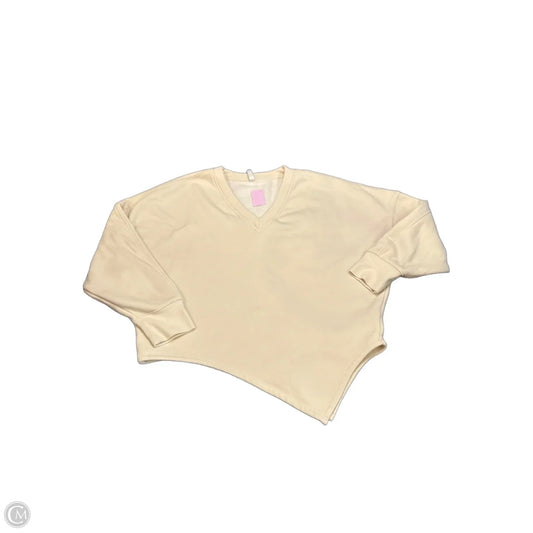 Sweatshirt Crewneck By Fabletics In Cream, Size: M