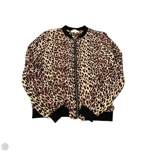 Jacket Moto By Skies Are Blue In Animal Print, Size: M