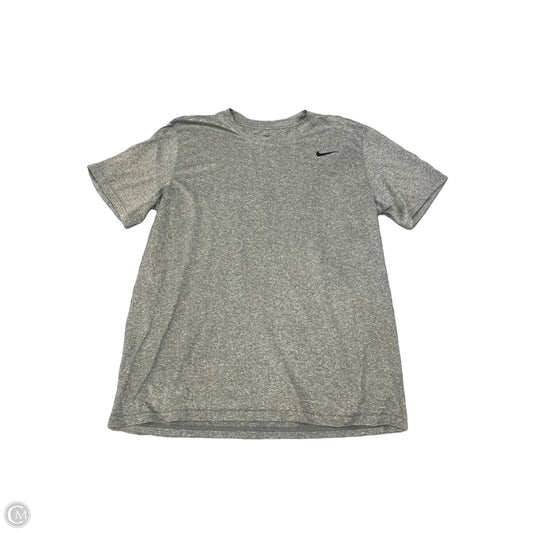 Athletic Top Short Sleeve By Nike Apparel In Grey, Size: L