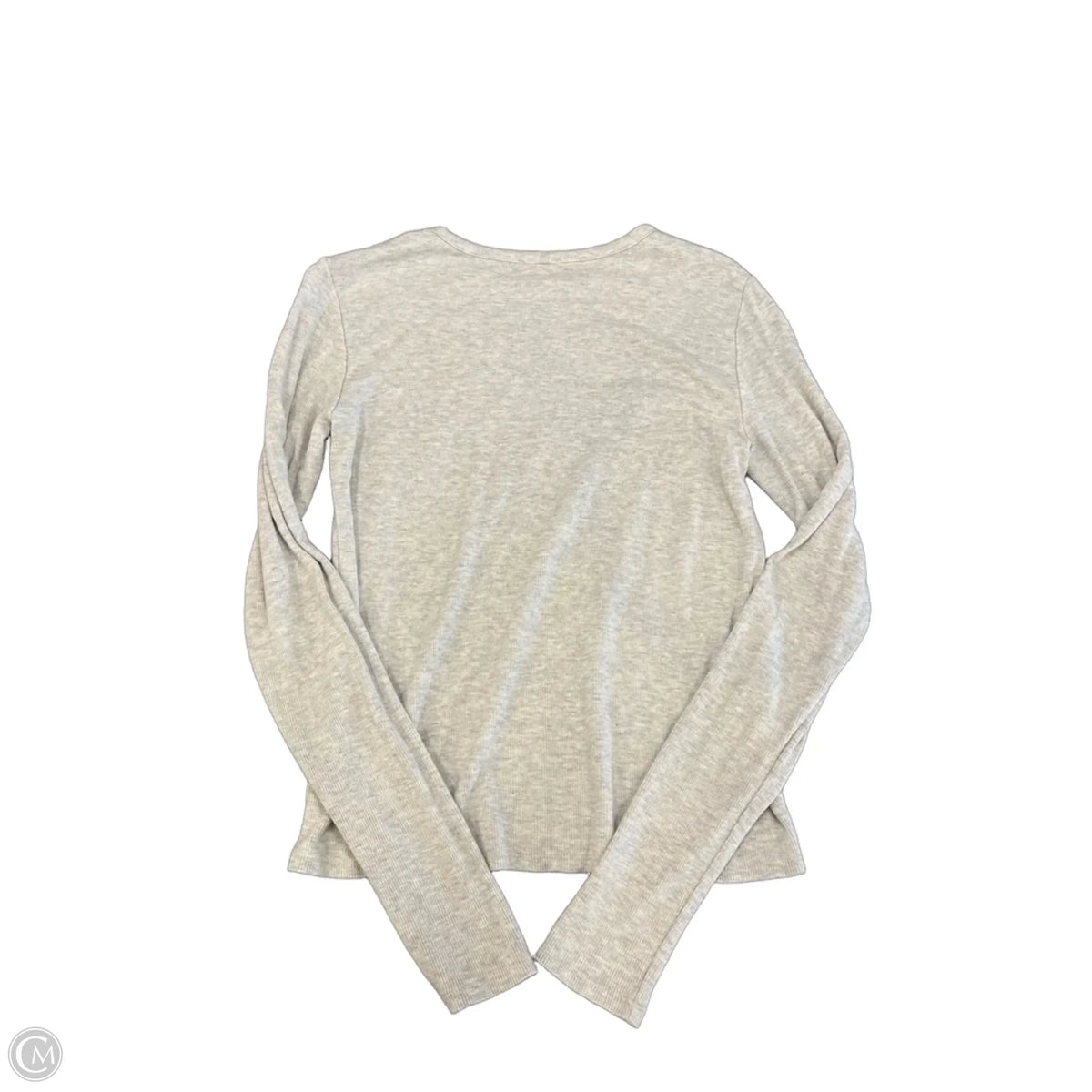Top Long Sleeve By Splendid In Silver, Size: M