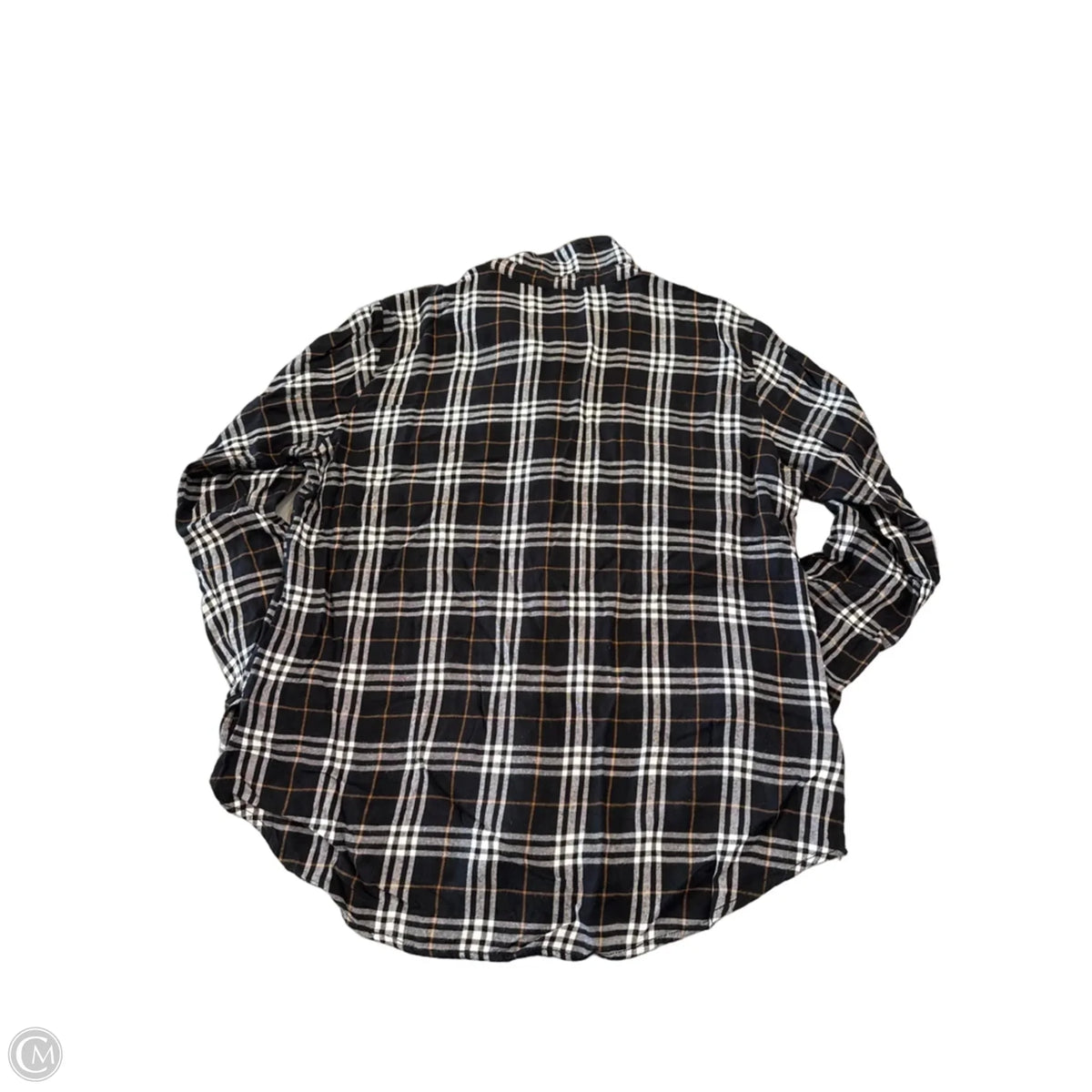 Top Long Sleeve By Sanctuary In Plaid Pattern, Size: L